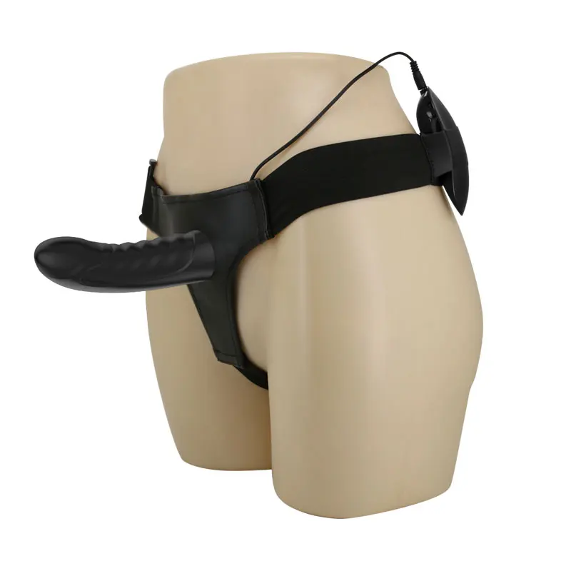 Носимый полый ремешок на фаллоимитатор вибратор трусики силиконовый