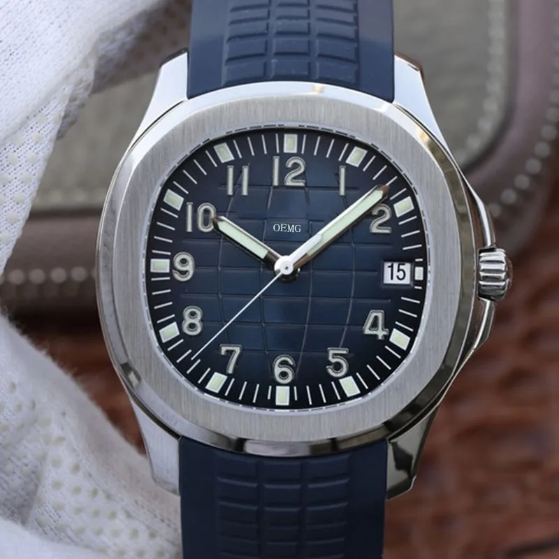 

Men's Watch Mechanical Automatic Watch For Men 5167 Dark Blue Dial Rubber Strap Luxury Watch Top Quality AAA 1:1 Replica Watch