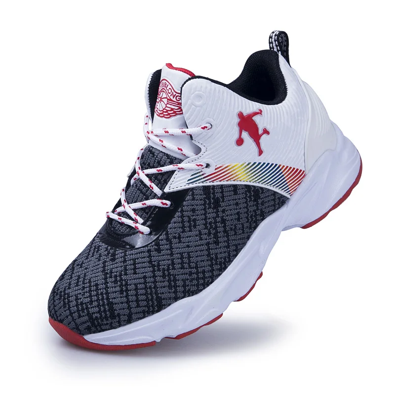 Баскетбольная обувь для мальчиков высокое качество мягкая Нескользящая детская