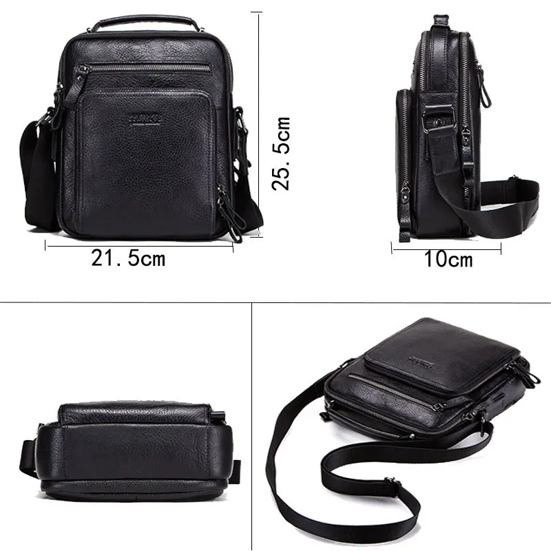 Factory supply casual leather men's shoulder messenger bag multifunctional fashion men's bag purse  genuine leather mini bag