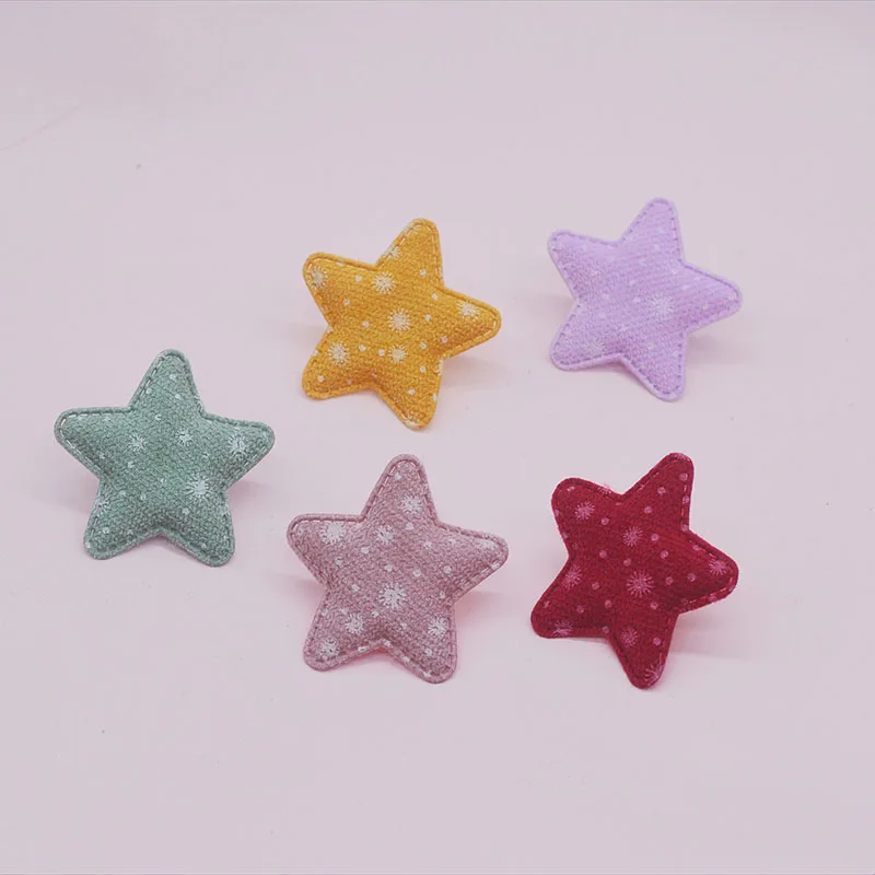 

30Pcs/Lot 5CM Padded Patches Snowflake Star Applique For Handmade Clothes Hat Sewing Supplies DIY Hairpin Accessories