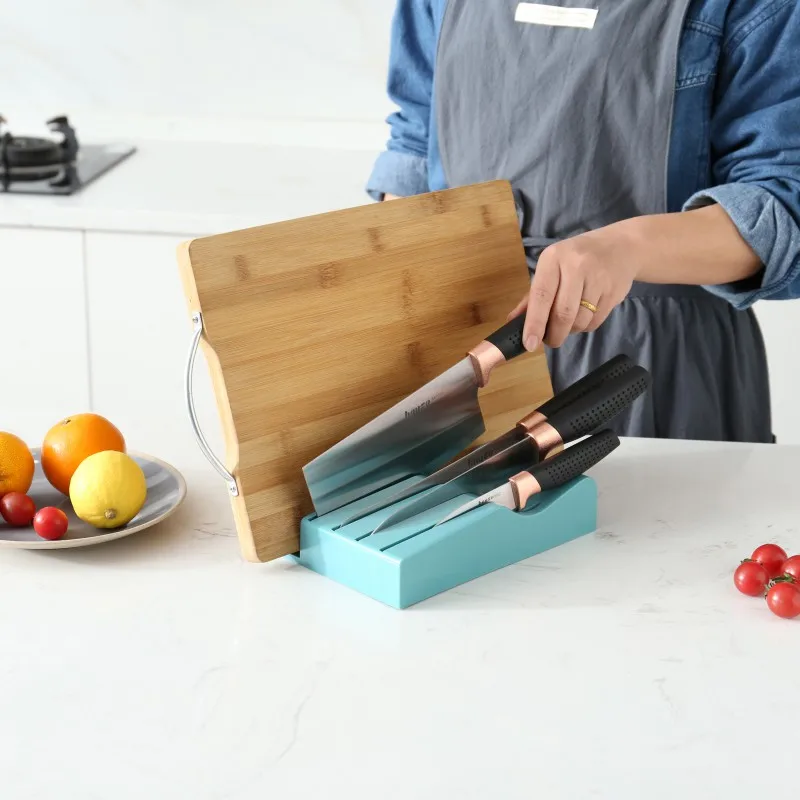 Cutting Board Rack Storage Box Kitchen Finishing Drain Horizontal Knife Holder Combination | Дом и сад