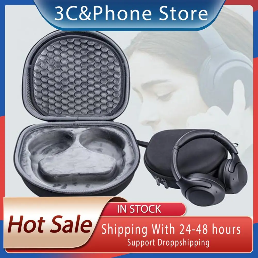 

Headphone Storage Bag Premium Shockproof Headphone Case For SONY WH-XB900N Black