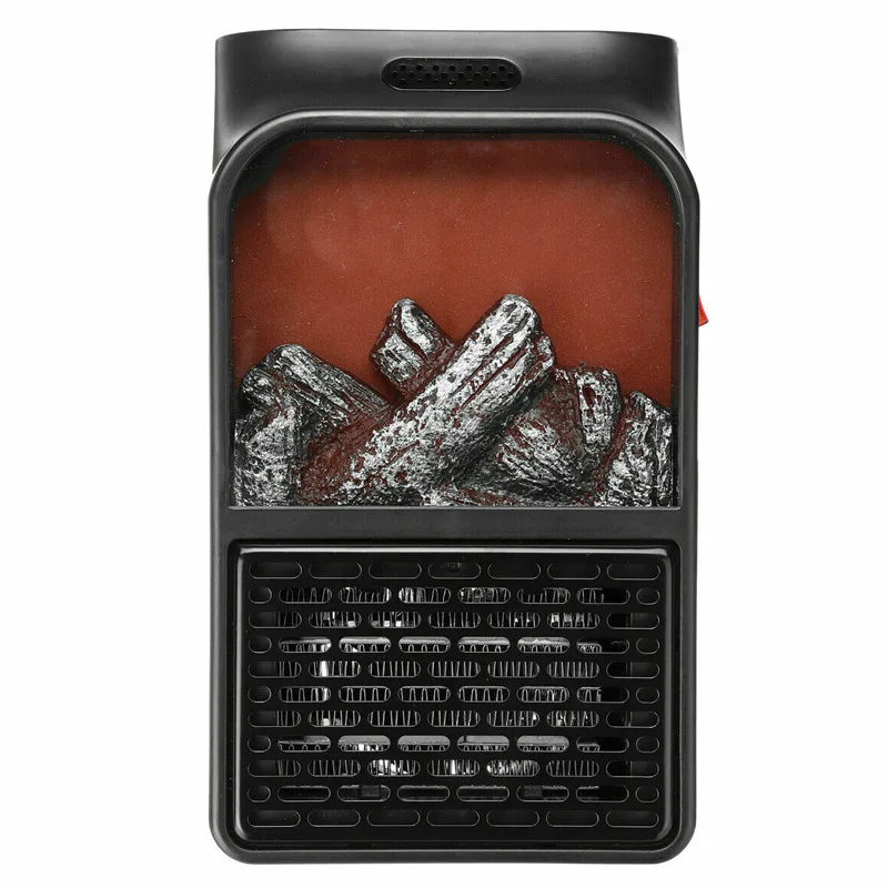 Электрический каминный обогреватель с настенным креплением 900 Вт подогреватель