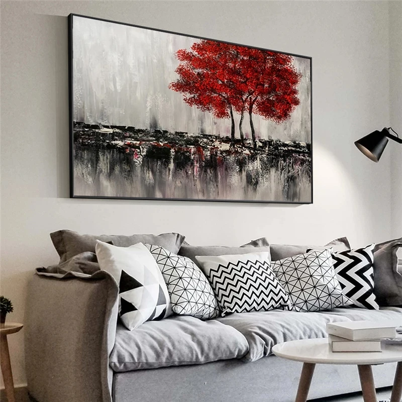 Modern Trees Landscape Vintage Posters And Prints Abstract Nature Scenery Wall Art Canvas Pictures For Living Room Cuadros Decor | Дом и сад