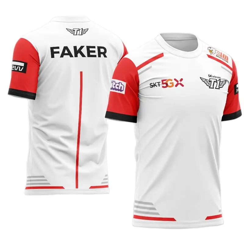 

2021 Team Gaming T-shirt T1 Players Team Uniform Conquer Summer Short Sleeve T-shirt