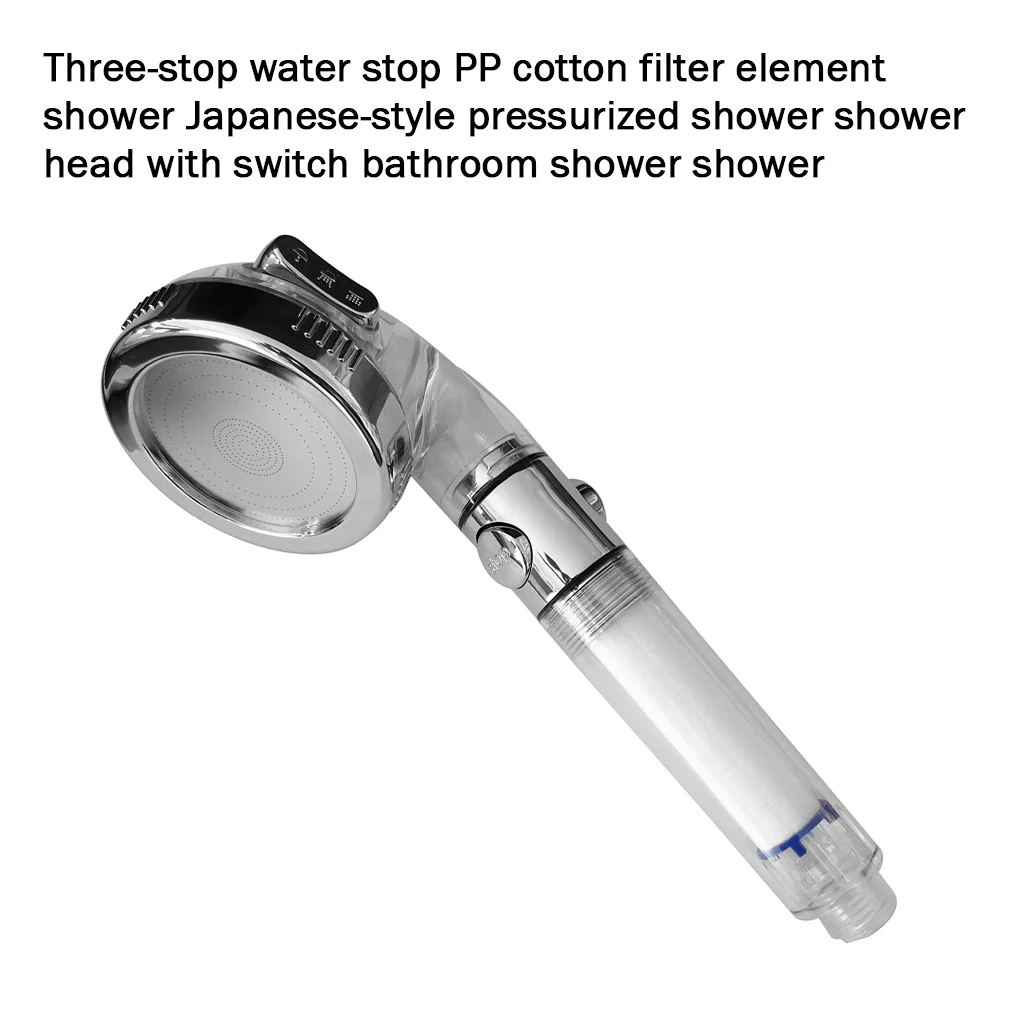 

Shower Head High Pressure PP Cotton Filter Water Saving Shower Detachable Bath Spray Rainfall Portable SPA Bathroom Accessories