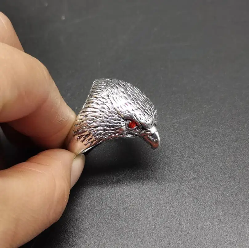 Архицированное белое медное кольцо с головой орла | Дом и сад