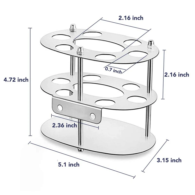 

Toothbrush Holder, Stainless Steel Bathroom Toothbrush Holder - Multi-Functional 7 Slots Bathroom Sink Organizer Suitable Razor,