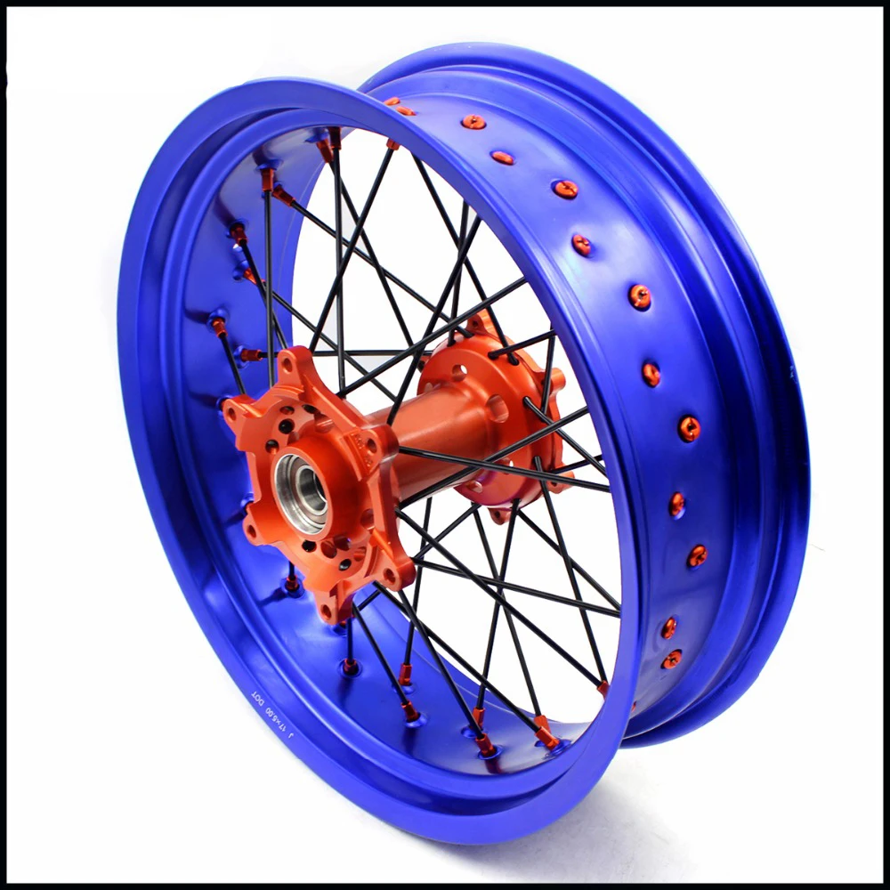 3 5/5 0 17IN. Supermoto колеса Supermotard обод набор для KTM EXC EXCF XC XCW XCF SX SXF 125 250 350 450 530 300 150 200