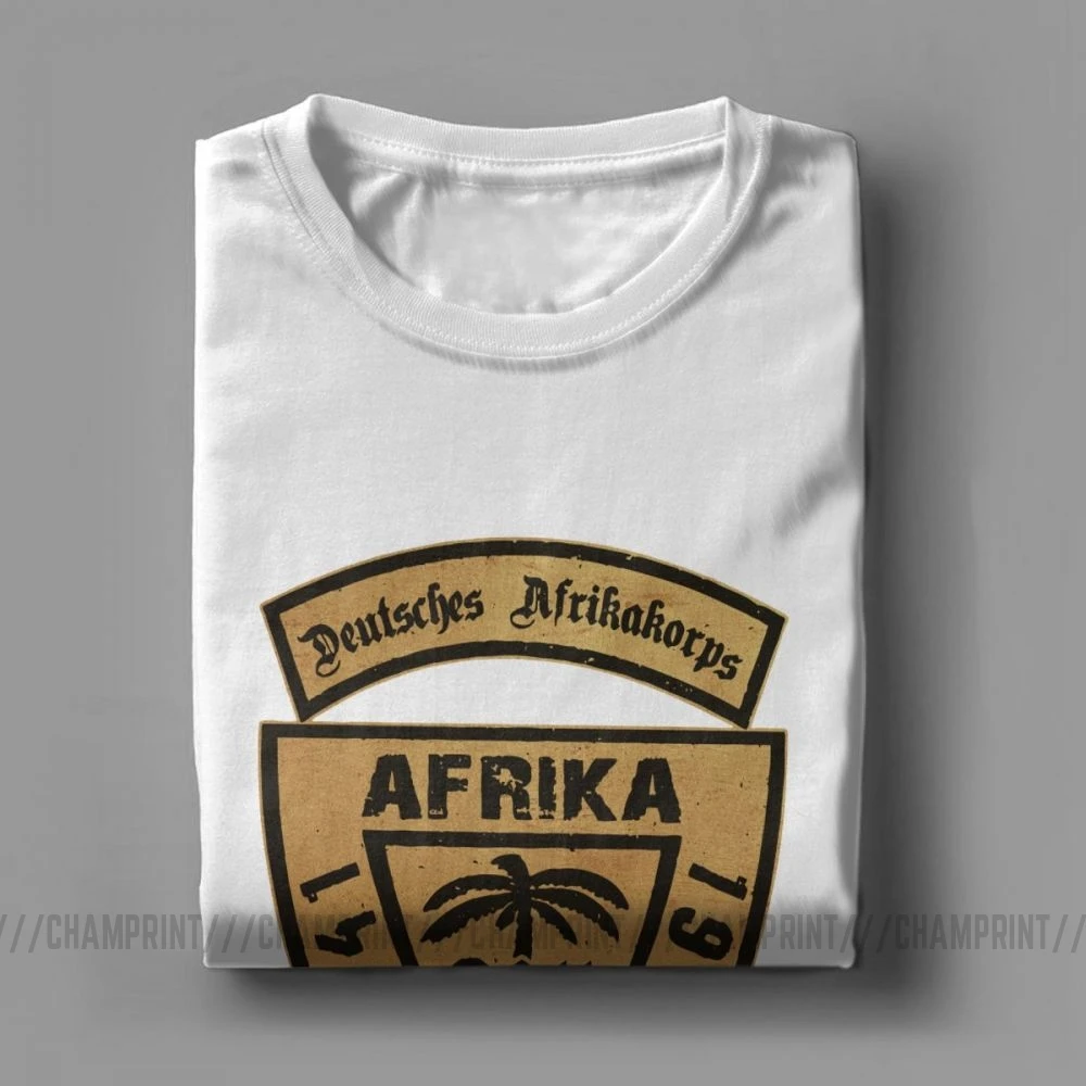 Мужская футболка для отдыха с круглым вырезом, хлопковая Футболка DAK Deutsches Africa 1941-43, футболки с графическим принтом