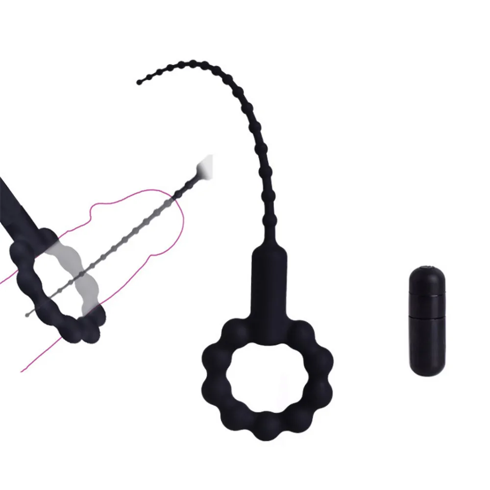 Мужские Силиконовые уретры вибратор лошадь стимуляция глаз жезл для мастурбации