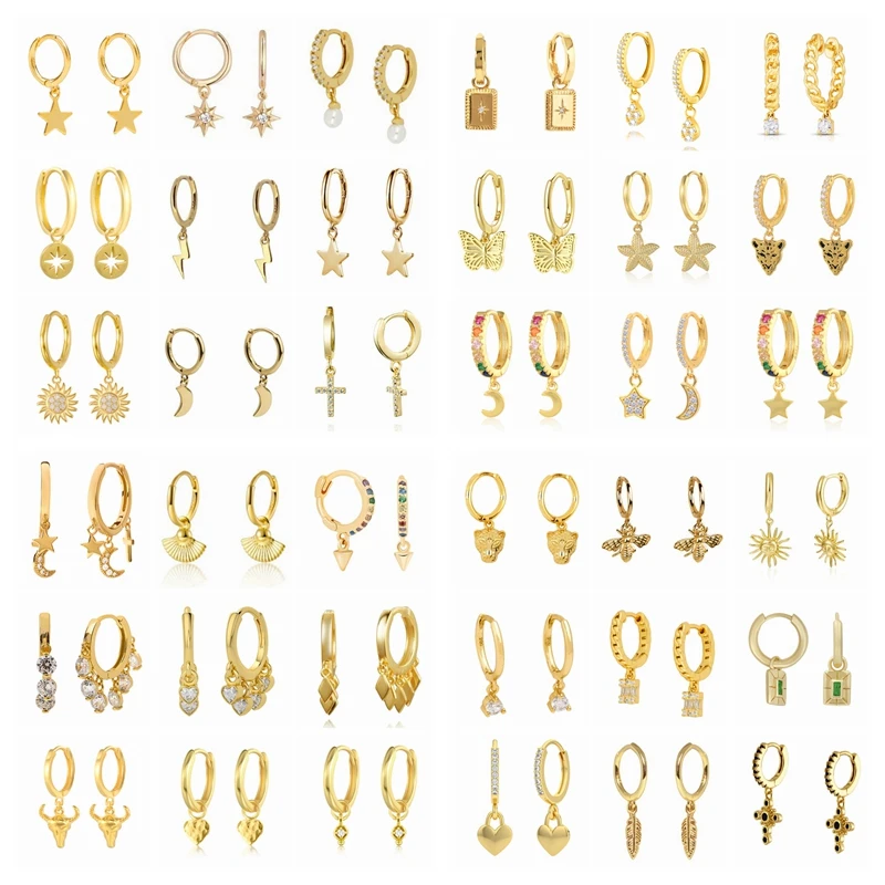 ROXI Hot Minimalism Metal Style Hoop Earrings for Women 925 Sterling Silver Earrings Jewelry Y2k Europe & America Pendientes