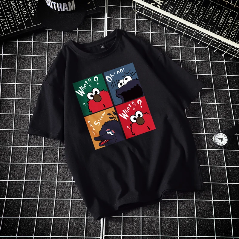 

2021 Summer Men/Womens Casual Cartoon Printing Youthful Vitality Short Sleeve Loose T-Shirt,Fashion Clothes A113-T20816