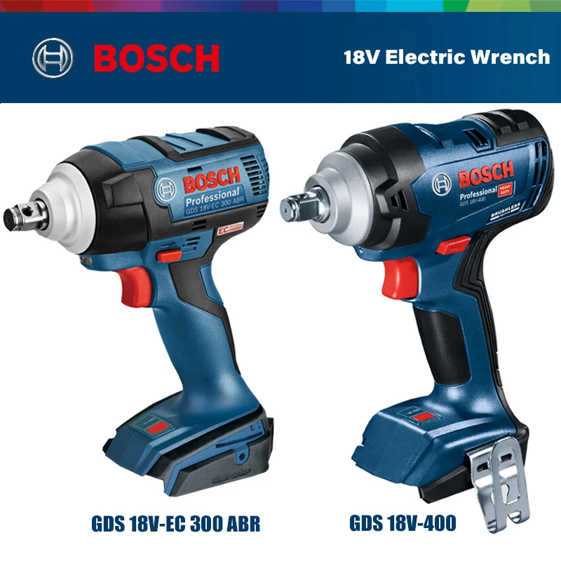 

Bosch Electric Wrench GDS18V-400 High Torque Impact Wrench Lithium Battery 18V Electric Wrench Brushless Professional Power Tool