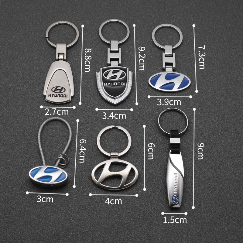 Автомобильный брелок для Hyundai i10 i30 i20 Sonata Creta Accent Elantra металлический Кожаный ключей