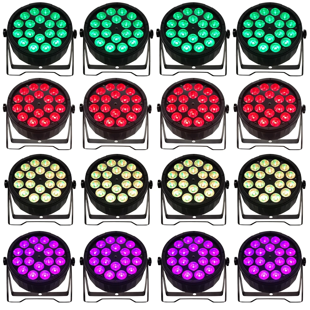 16 шт./18x12 Вт led par Светильник rgbw 4в1 плоский dmx512 крашение Светильник|Эффект