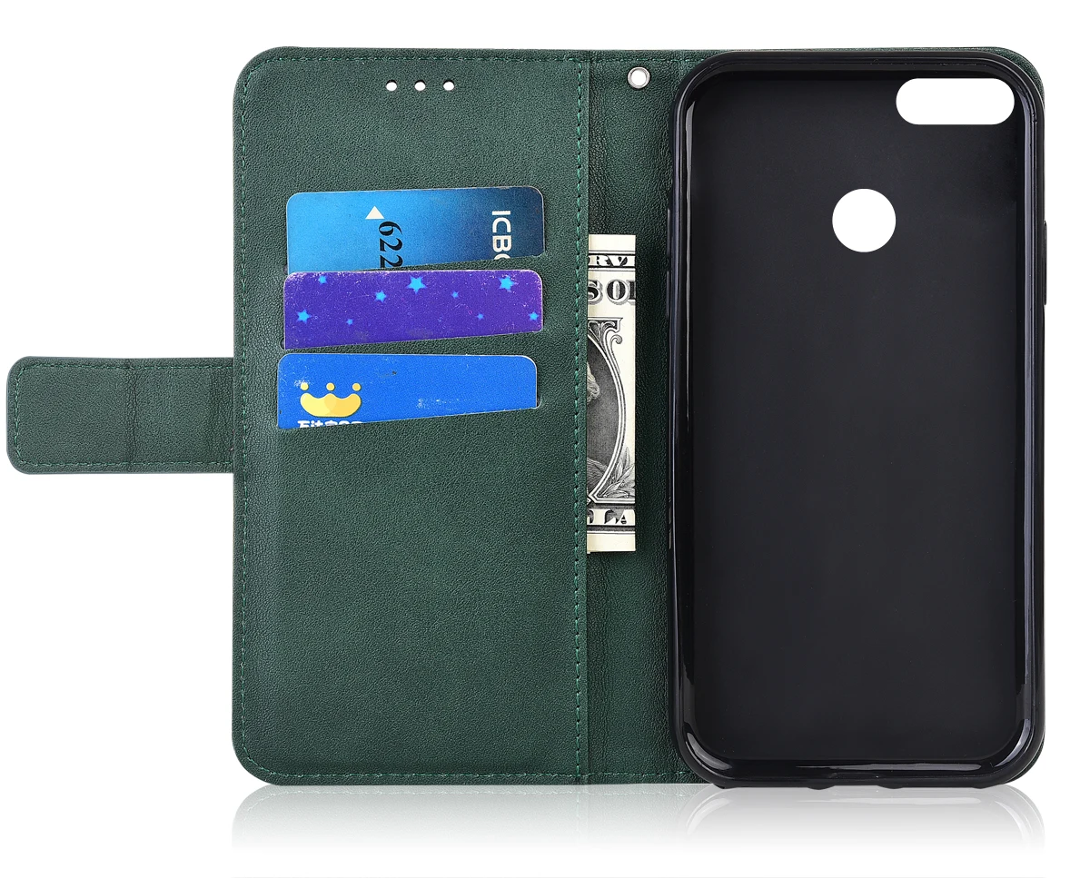 Чехол-Кошелек для Huawei P Smart 2018 FIG-LX1 кожаный Plus Z S Pro 2021 Y3 Y6 Y5 Y7 2017 Prime - купить по