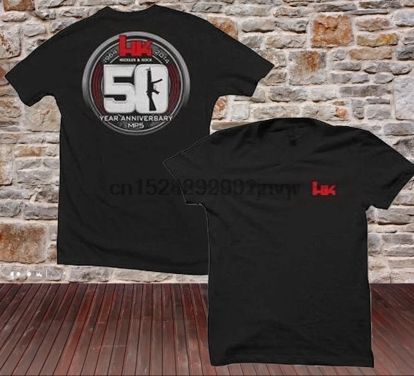 

High Quality Summer Short Sleeve Tee Heckler Koch Hk Mp5 50Th Anniversary T-Shirt