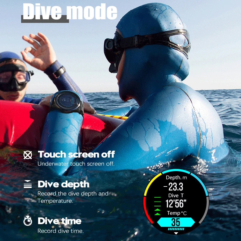 Смарт-часы NORTH EDGE мужские для спорта умные спортивные водонепроницаемые часы с GPS