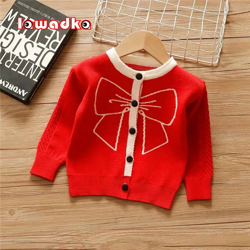 

Lawadka Kids Girl Sweater Clothes Outerwear Fashion Knitted Cardigan Baby Girls Coat Long Sleeve Children Clothing Spring Autumn