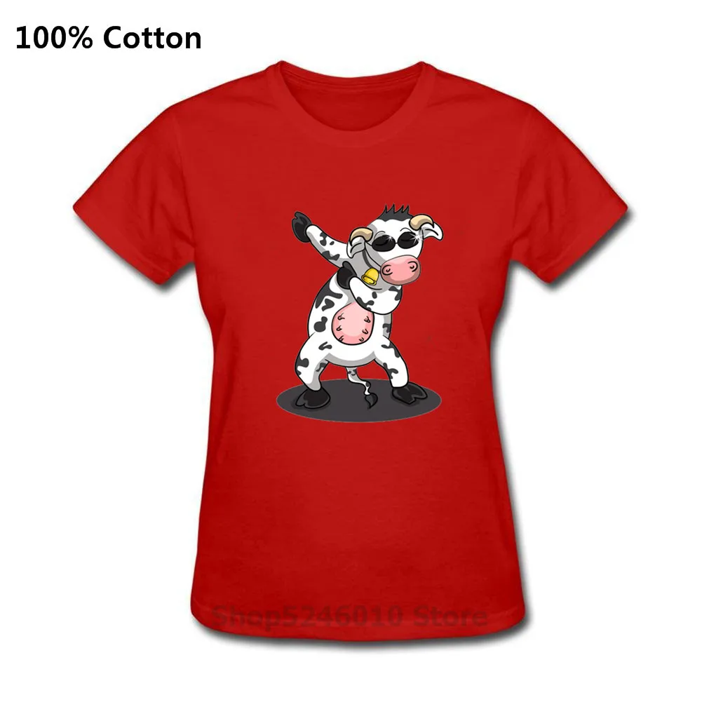 Потрясающая футболка Dab Dancing Cow Женская забавная с изображением животного подарки