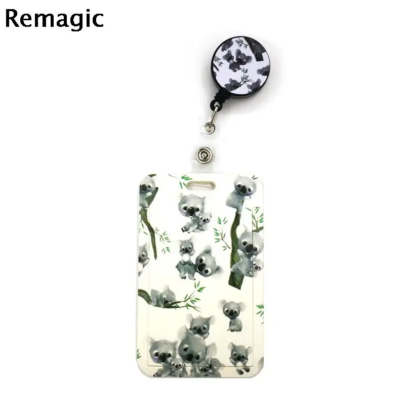 

Милый кошелек с животными коала, Модный женский держатель для карт, Цветной Выдвижной бейдж, для медсестер, врачей, студентов, выставок