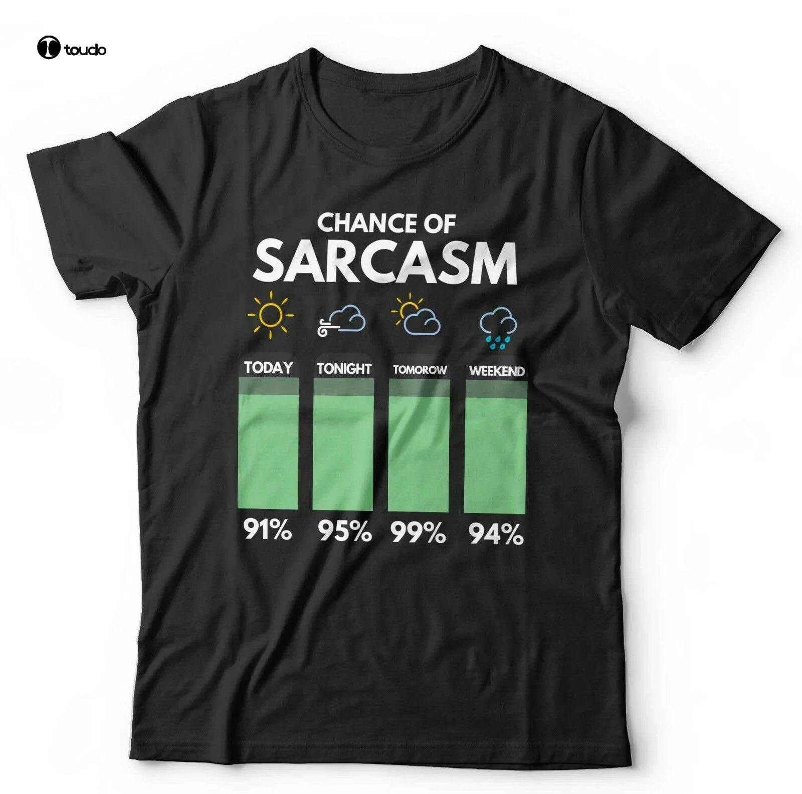 Футболка Chance Of Sarcasm смешная саркастическая юмористический унисекс и дети|Мужские