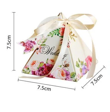 200 шт. европейский стиль Цветочная треугольная пирамида Подарочная коробка для