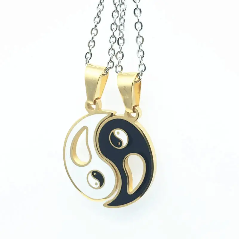 Новый Китайский Мистический Yin Yang кулон Цепочки и ожерелья из нержавеющей стали