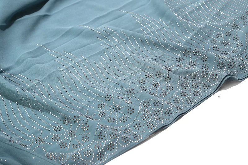 

10 pcs/lot diaomd scarf snow and wave plain bubble chiffom hijab scarf shawl bead wrap Muslim Hijabs