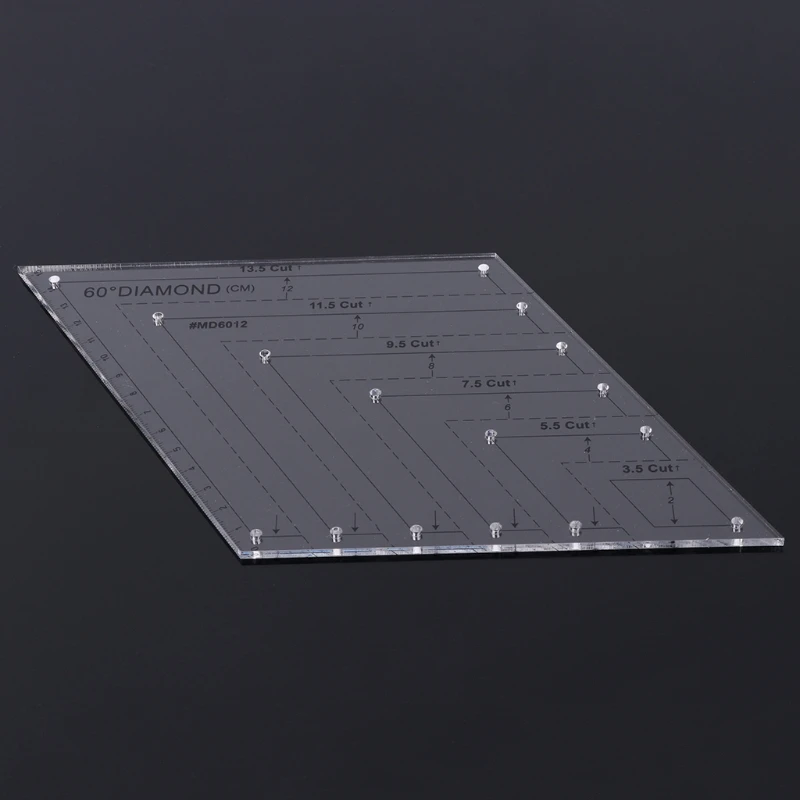 

60 Degree Plastic Quilting Ruler Equipment for DIY Sewing Crafts Patchwork Tool