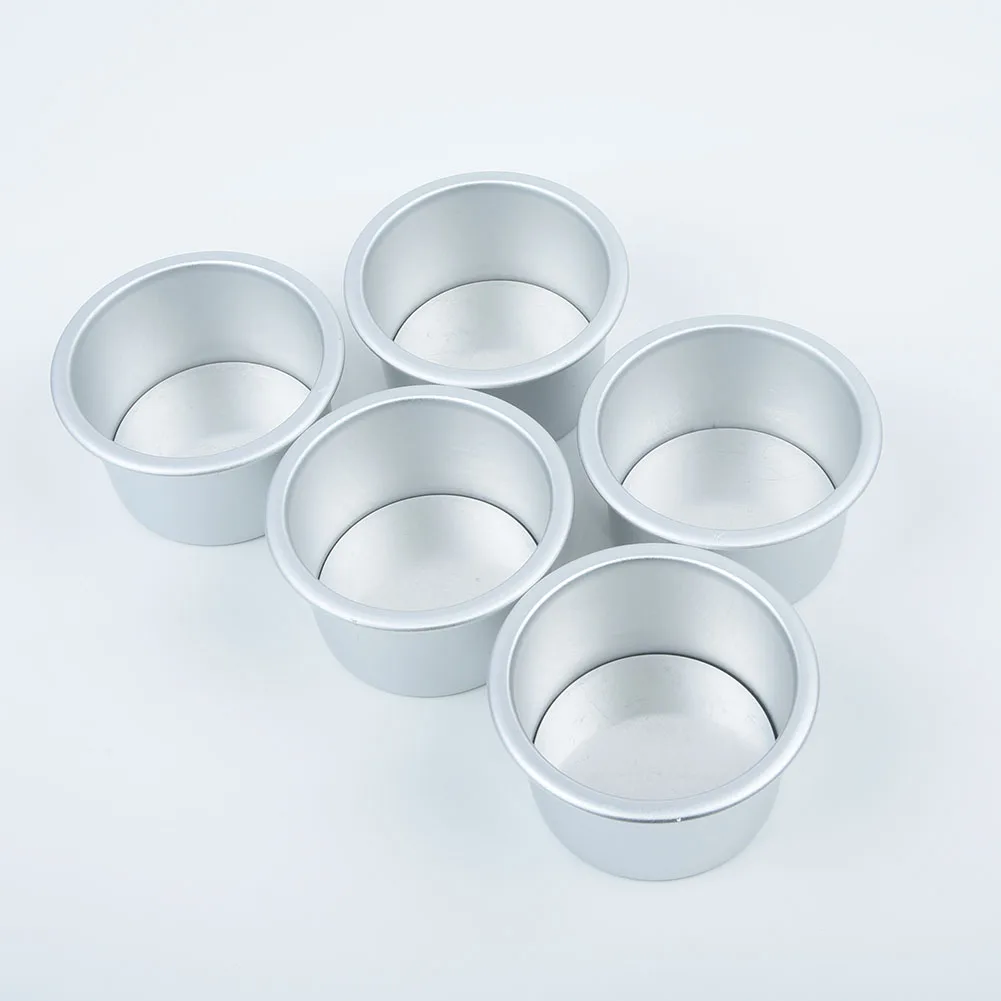 

1*5 шт. в наборе 2,5 дюйма мини-форма для выпечки торта Серебряная практичная форма для выпечки пудинга антипригарная форма для выпечки инстру...