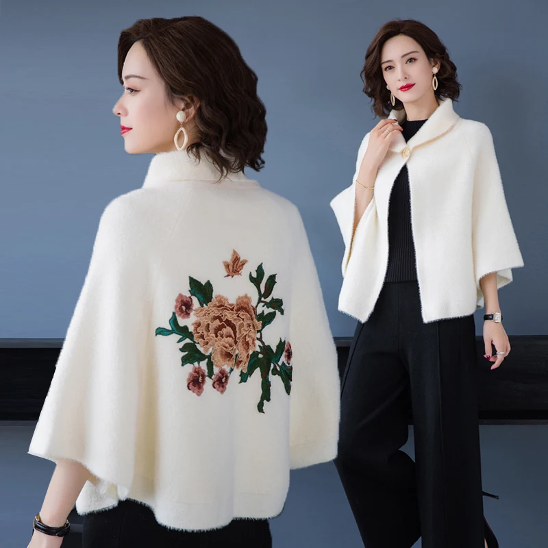 Женская шаль из искусственной норки осенне-зимняя искусственного кашемира