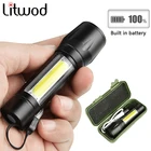 Портативный светодиодный фонарик Q5 COB светильник водонепроницаемый тактический фонарь с зарядкой от USB для кемпинга, фонарь с фокусировкой и ночным освесветильник ением