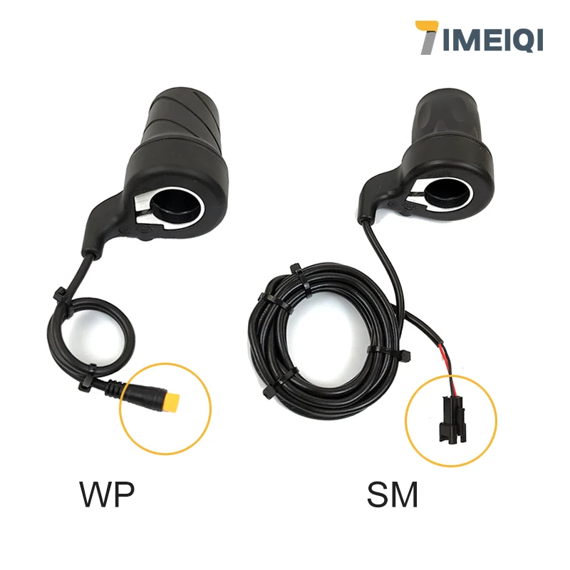

IMEIQI Electric Bicycle Accessories WUXING Brand 20X/76X Half Twist Throttle 12-72V SM/Waterproof Plug E-bike Accelerator