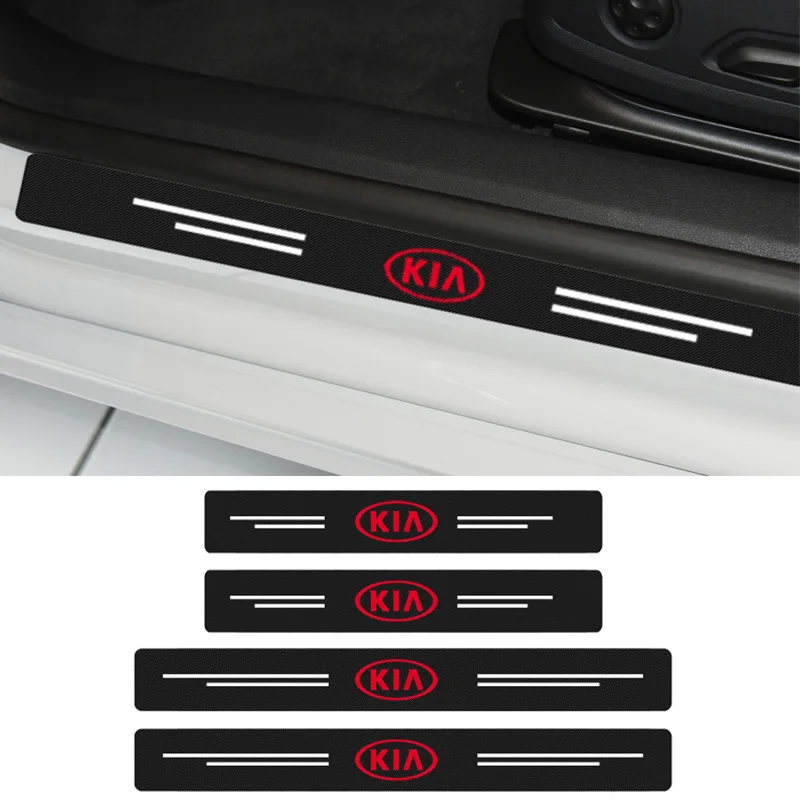 

4pcs Car Door Sill Guard Sticker Film Anti-stepping Stickers for KIA Sportage 3 4 QL Rio K2 Optima Sorento Picanto Cadenza K9