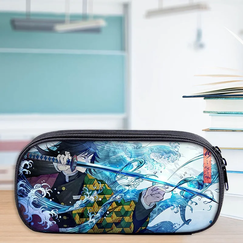 

Anime Demon Slayer single-layer children's pencil case cartoon printing large-capacity student stationery bag