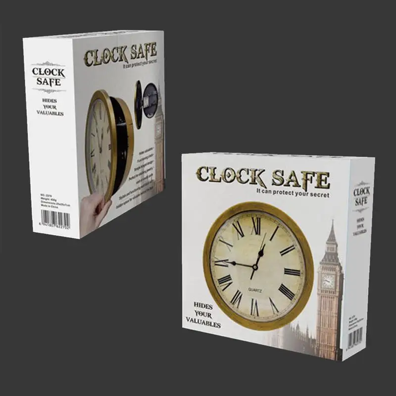 

Vintage Wall Clock Safe Box Secret Storage Box Wall Clock Safe Money Jewelry Valuables Storage Box Home Decoration