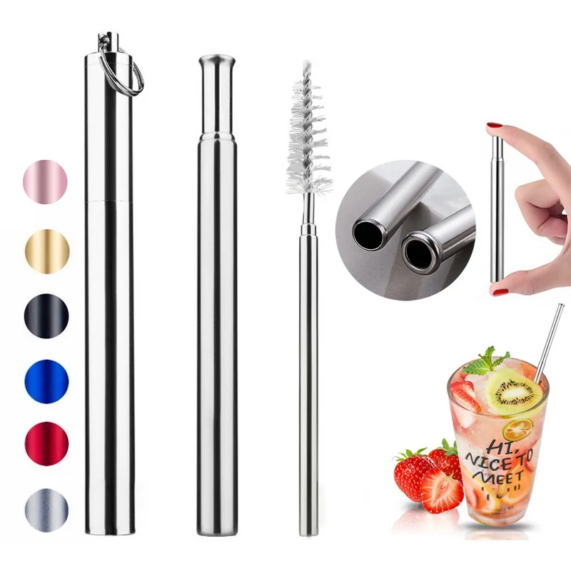 Питьевая солома многоразовые трубочки с чистящей щеткой набор Высокое качество