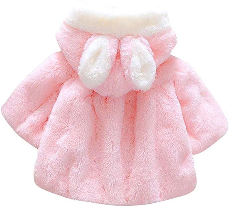 TOPATY Newborn Infant Baby Girl Faux Fur Warm Winter Hooded Cape Cloak Hoodie Coat Free Shipping |