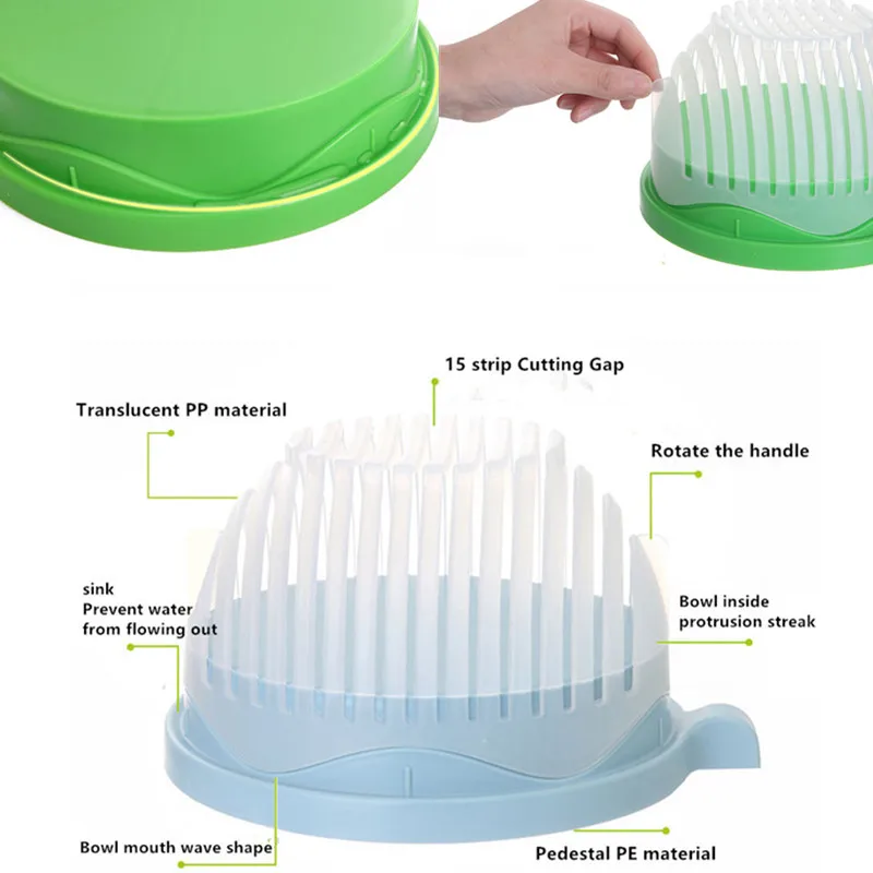 Creative Salad cutting bowl 60Second Cutter Bowl Kitchen Gadget Fruit Vegetable Chopper Slicers Maker | Дом и сад