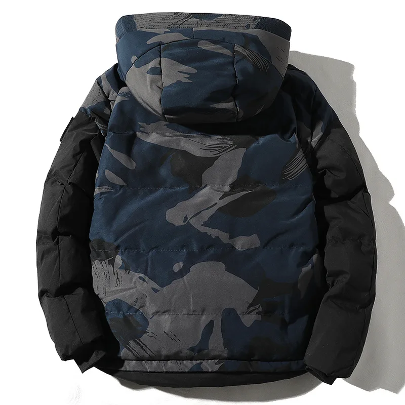 Men's Overcoat Windbreaker Winter Jackets Coat Cotton Zipper Male Hooded Warm Outwear Coats Brand Clothing Sportswear