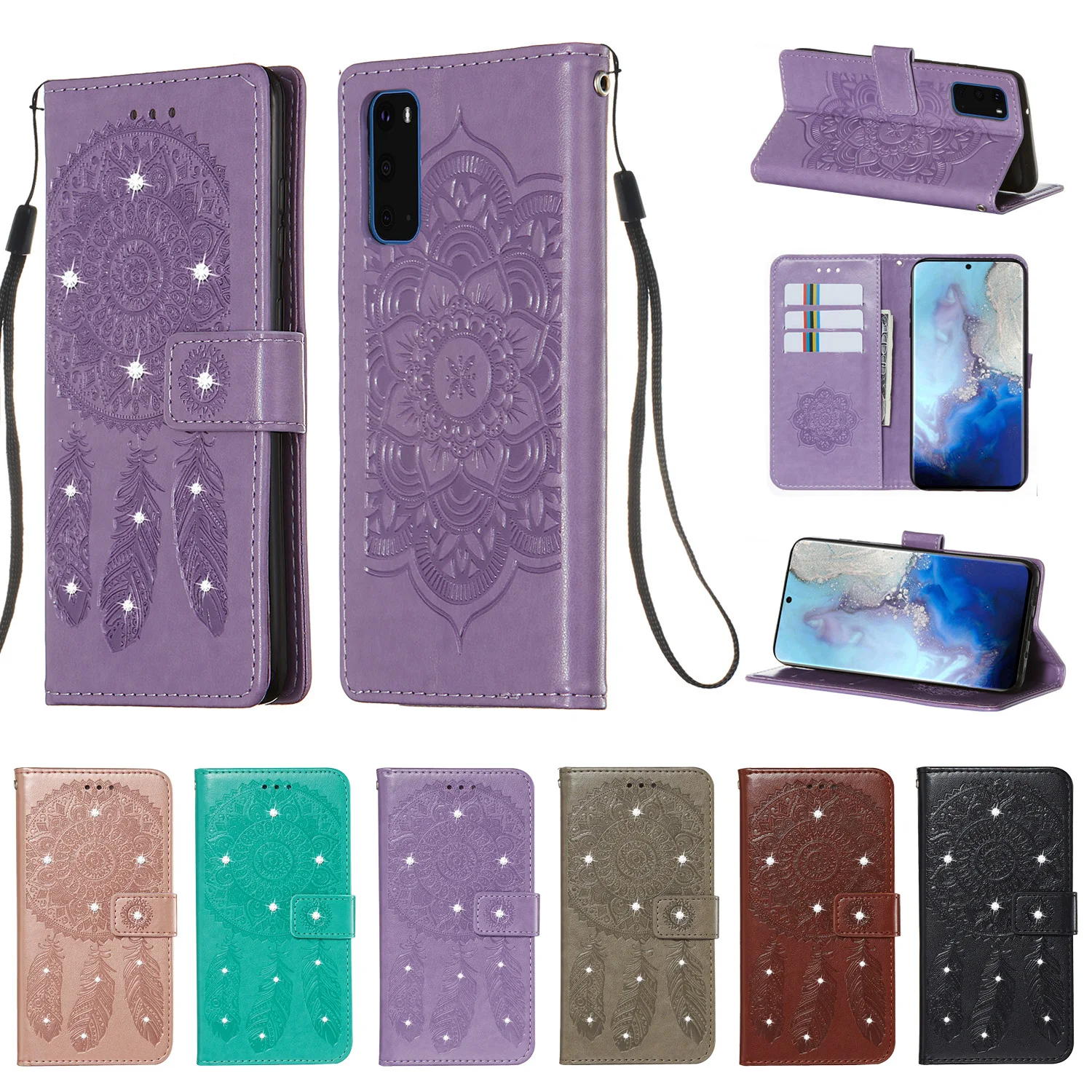 Милый чехол книжка для Samsung Galaxy A01 A10 A20 A20E A21 A30 A40 A50 A51 A70 A71 A81 A91 S20 Ultra S10E S10 Plus