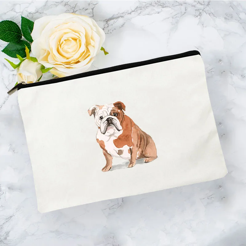 

French Bulldog Cosmetic Bag for Makeup Women's Travel Mini Storage Make Up Organizer Woman Pouch Bags Handbags Free Shipping