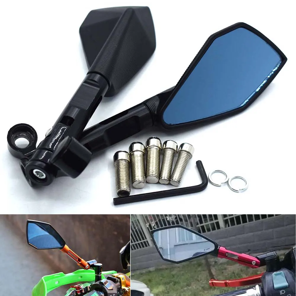 

Universal 8mm 10mm motorcycle rearview mirror CNC aluminum side mirror For HONDA CBF125 CB600F CBR600F CBF600/SA CB650F CBR650F