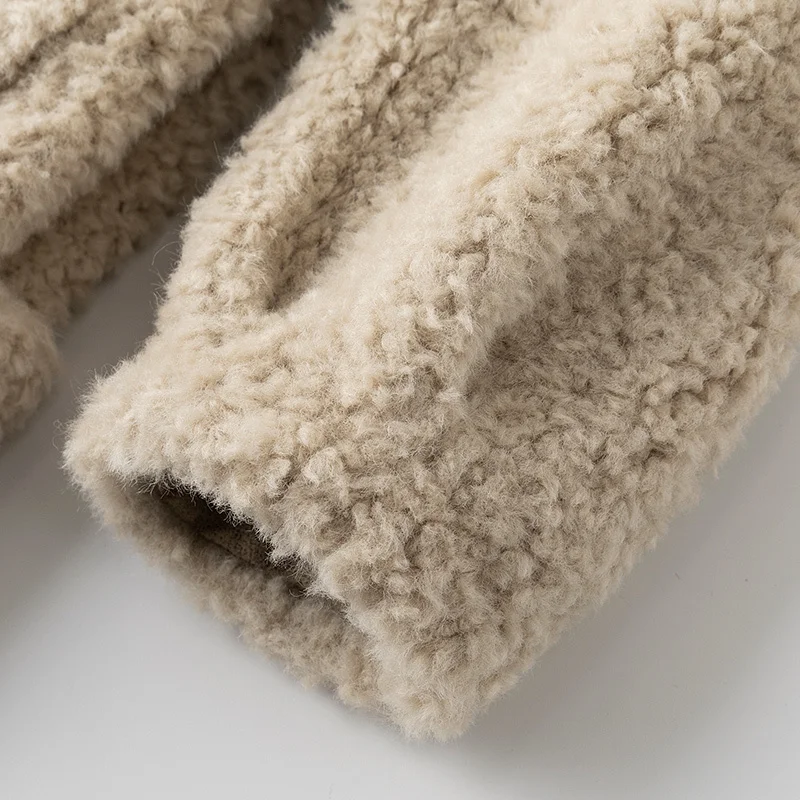 Натуральная овчина Женское пальто из 100% шерсти зимняя куртка женские корейские