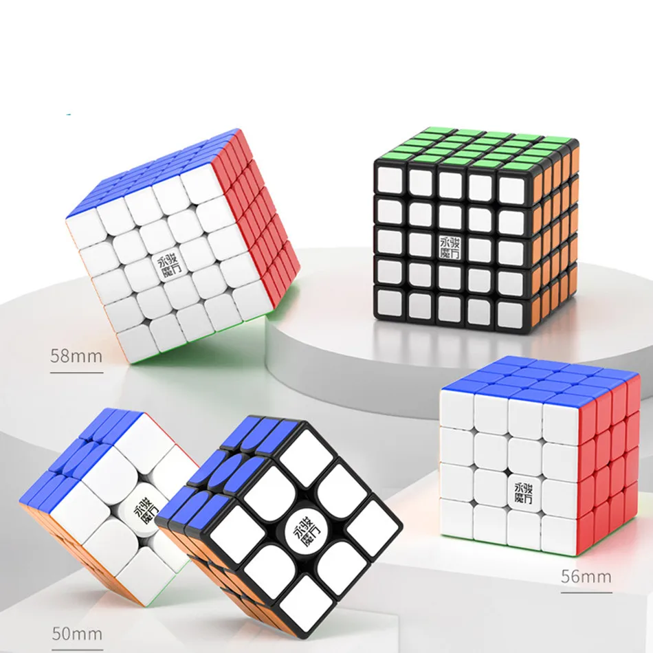 Оригинальный YJ Zhilong Mini 3x3 м 4x4 5x5 Магнитный Скорость кубики небольшой Размеры куб