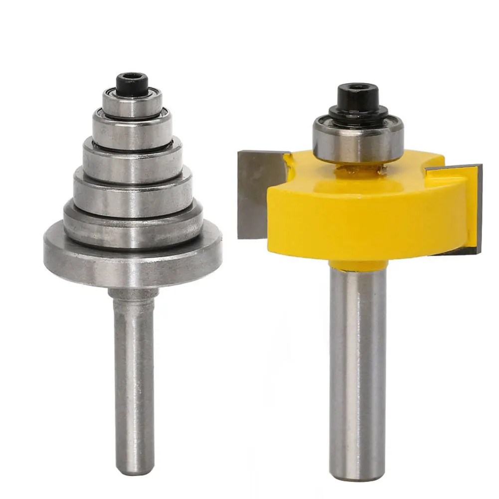 

1/4 inch Shank T type wood milling cutter Industrial Grade Rabbeting Bit Tongue Groove Set woodworking tool router bits for wood