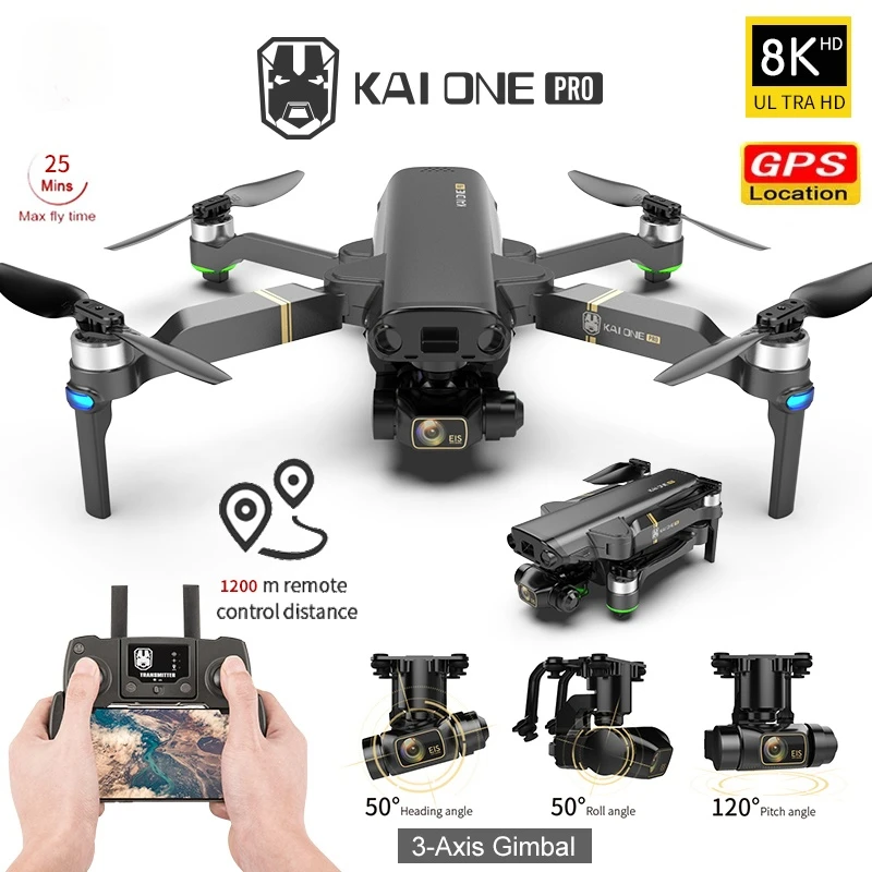 

idg KAI ONE Pro GPS Drone 8K 6K 4K HD Camera 3-Axis Gimbal Professional Anti-Shake Photography Brushless Foldable Quadcopter Toy